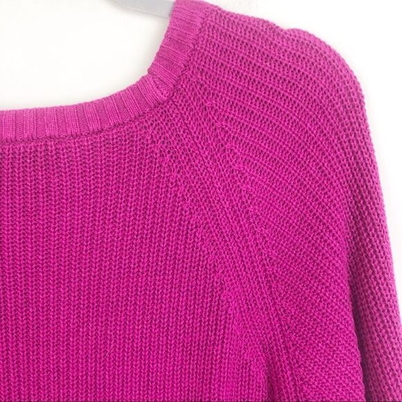 EXPRESS | Magenta Pink Crewneck Tunic Length Sweater Women’s Size Medium - Picture 8 of 9